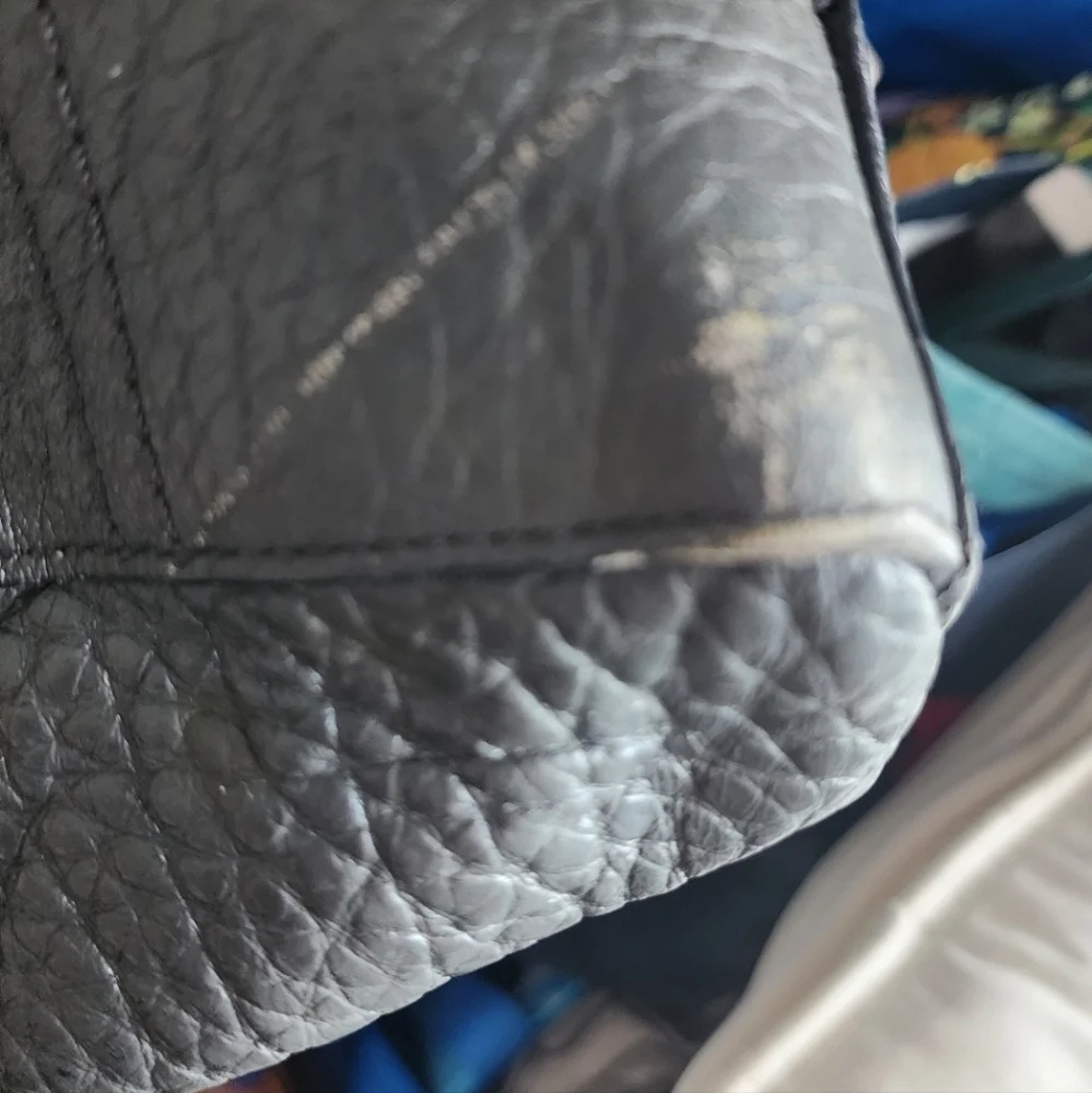 COPY - Coach Legacy Elegant Gray Leather Tote Bag with Pink Accents
